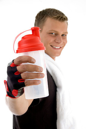 man-protein-shake